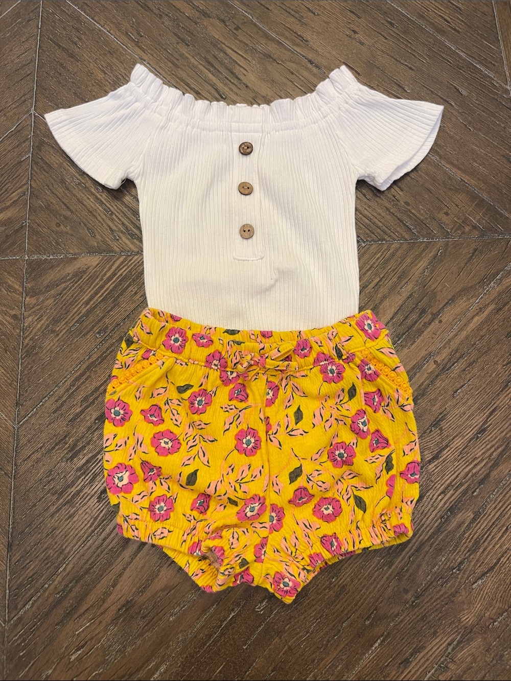 Carter's Yellow Floral Short Set